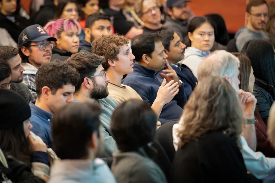 UCLA faculty, students, alumni and community members filled the auditorium for the seminar, which included a Q&A session with the audience.
